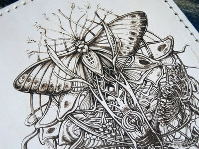 Engraved Metamorphosis Add-On, Falcon Travelers, Traveler's Notebook Add-on, Lady Falcon, Travelers, Notebook, Traveler's, Journaling, Planner, writing, leather, cover