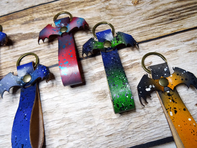 Leather Key-Fob, Dragon Wings, Falcon Travelers, Leather Accesories, Lady Falcon, Travelers, Notebook, Traveler's, Journaling, Planner, writing, leather, cover