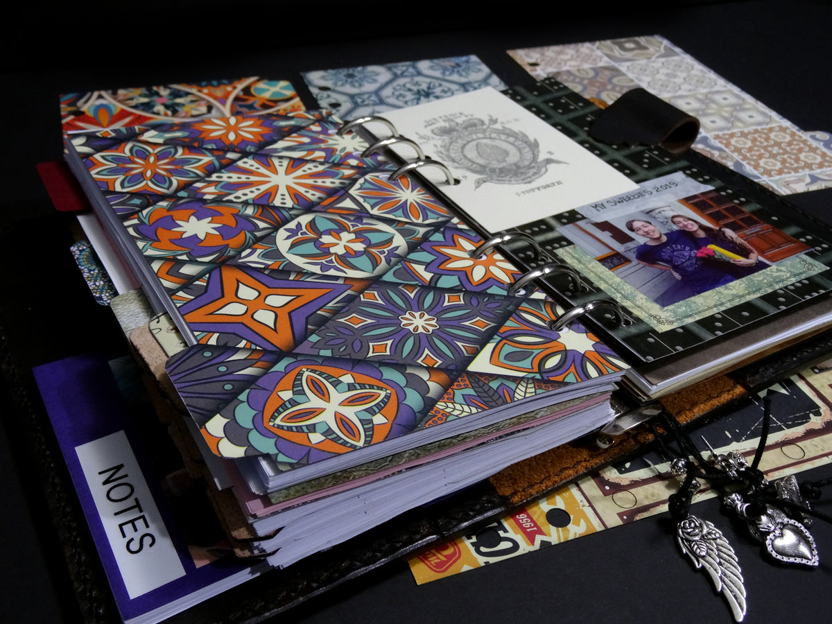 Ringbound dividers, Design, Falcon Travelers, Notebook insert, Lady Falcon, Travelers, Notebook, Traveler's, Journaling, Planner, writing, leather, cover