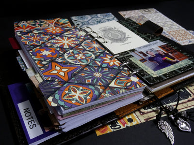 Ringbound dividers, Design, Falcon Travelers, Notebook insert, Lady Falcon, Travelers, Notebook, Traveler's, Journaling, Planner, writing, leather, cover