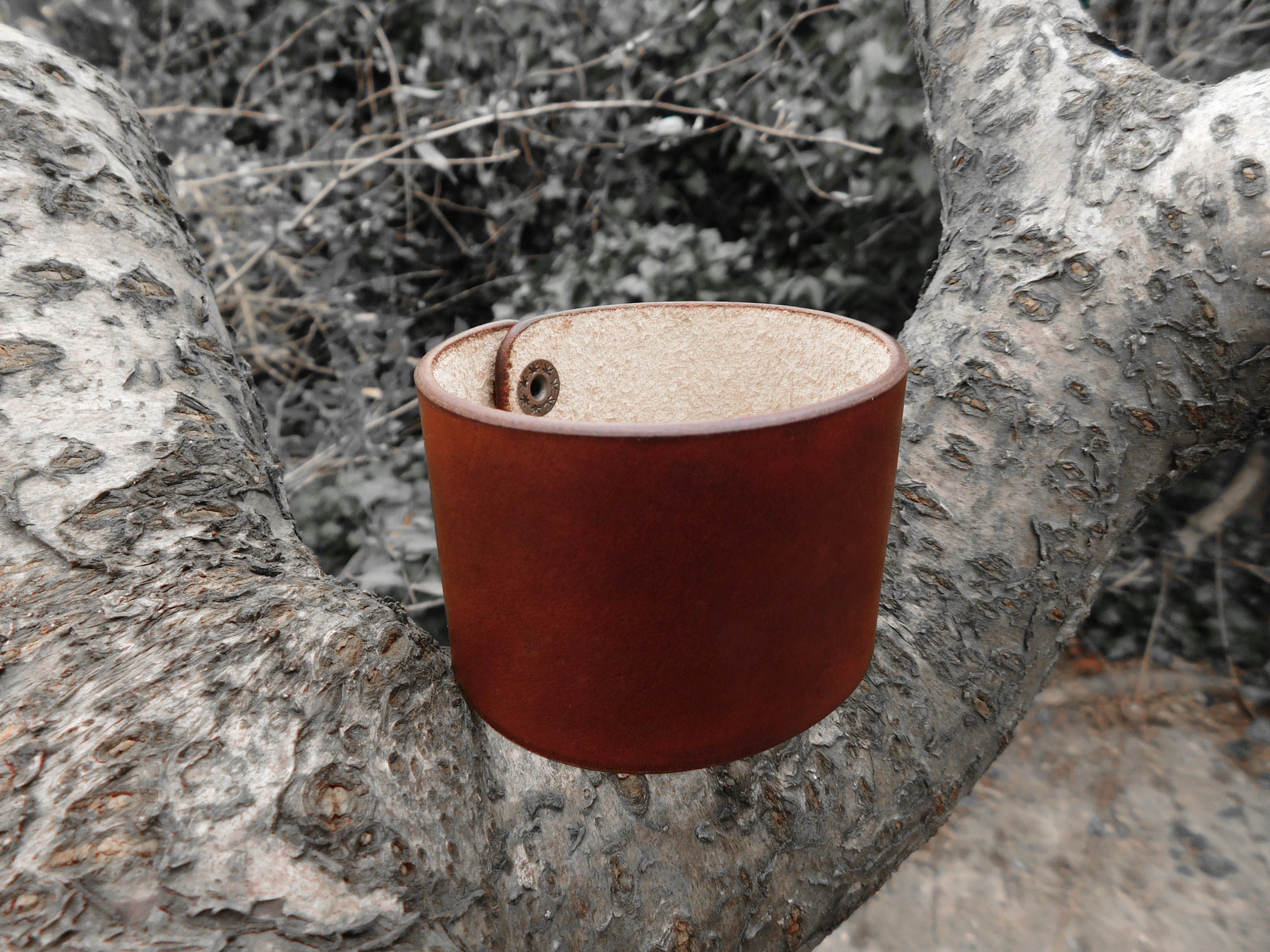 Wide Leather Bracelet / Cuff